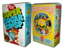 Post  SUPER SUGAR CRISP Cereal BOX Archie Record (BOX ONLY!)