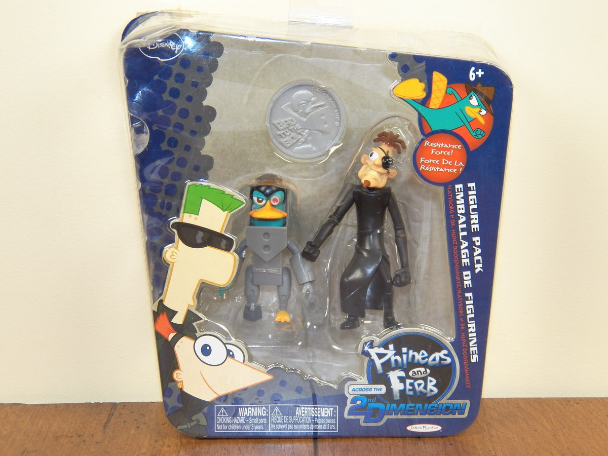Phineas & Ferb 2-Figures Set Perry The Platypus Dr Doofenschmirtz