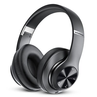 Bluetooth Headphones Over Ear 60 Hours Playtime Foldable Headphones Wireless Blu