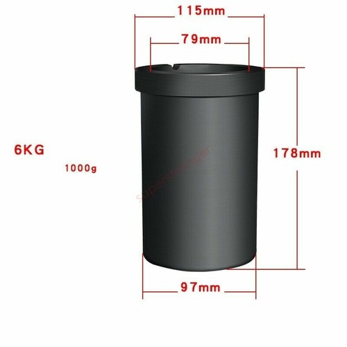 Melting 99.9% Purity Graphite Ceramic Crucible Non-stick Gold Silver Metal Smelt - Picture 12 of 30