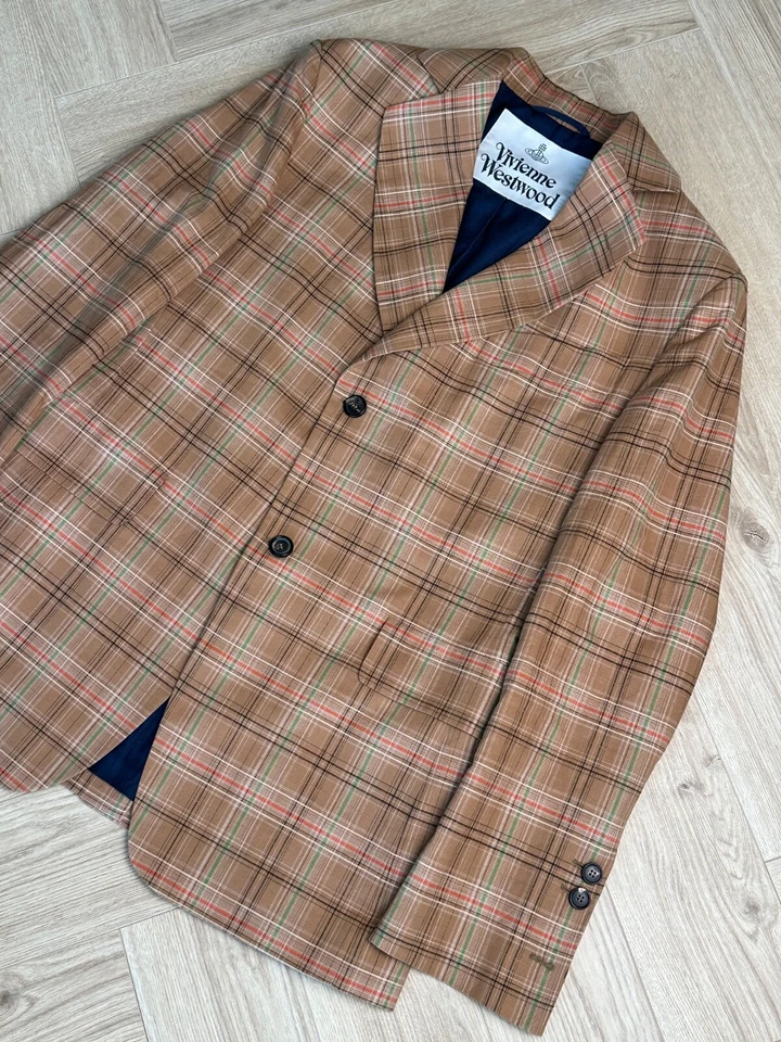 Chaqueta Blazer Vivienne Westwood Cuadros Marrón Talla 54 Foto 4 de 4