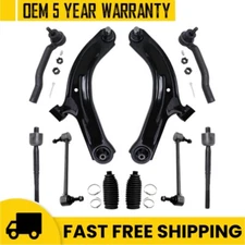 For 2007-2012 Nissan Versa 8PCS Front Lower Control Arms Sway Bars Tie Rod Links