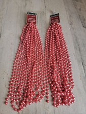 Santa's best pink pearl Garland 18 ft set Xmas home decor