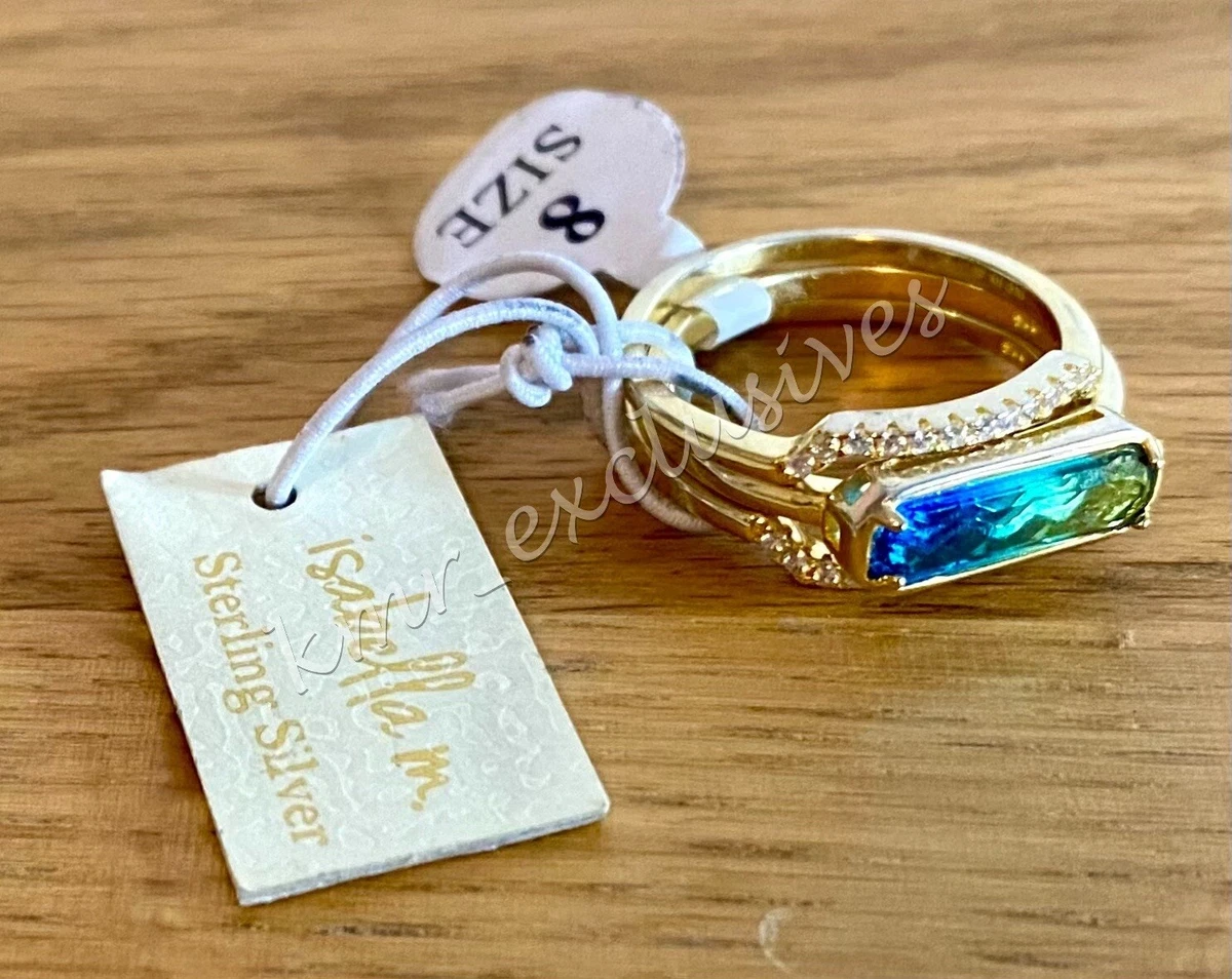 NWT Isabella M. Set of 3 Stackable Rings Gold Plated Sterling