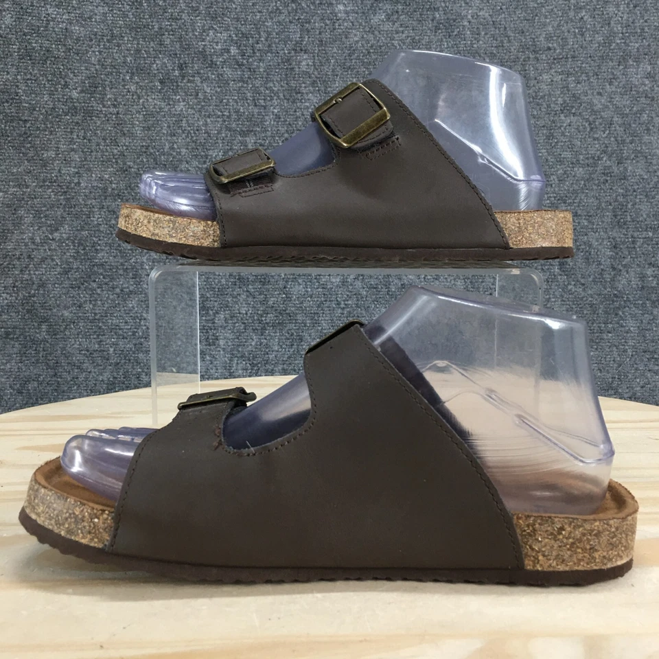 Sandalia Diseño Alpino Mujer 6 Marrón Doble Hebilla Correa Deslizable Espuma con Memoria Informal Foto 2 de 4