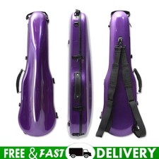 Purple Violin Case Carbon Fiber 4/4 with Backpack Straps Hard shell Travel Case