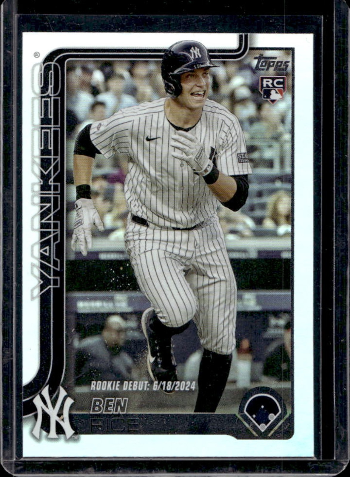 2025 Topps Update Ben Rice RC Rainbow Foil Rookie Debut #US25 Yankees
