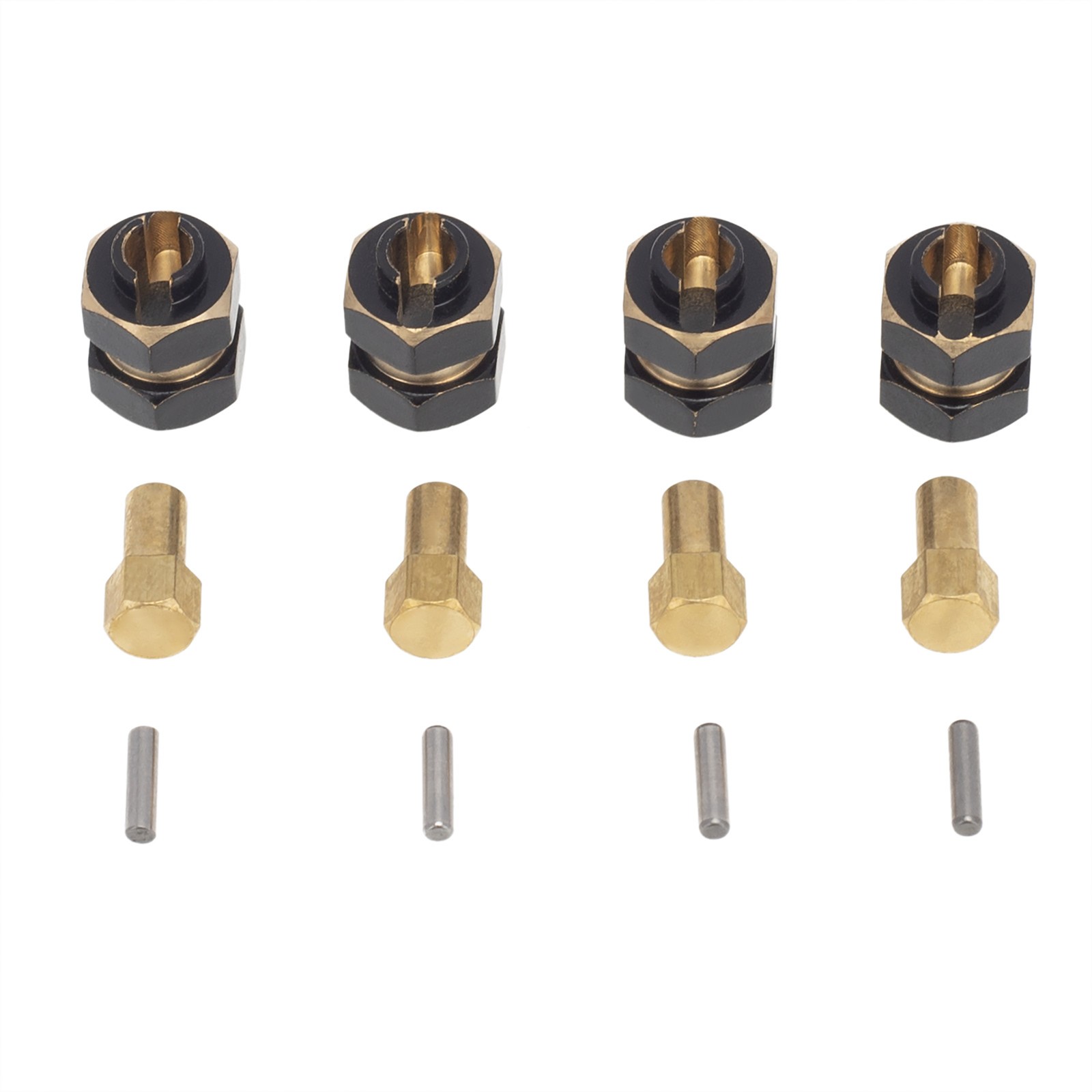 4Pcs Brass Extended Hex Adapters Replacement Parts For Axial SCX24 1/24 RC Car