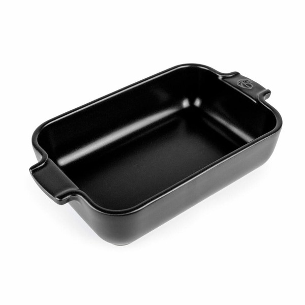 Peugeot Rechteckige Auflaufform Appolia Ofenform Keramik Satin-Schwarz 22 Cm-image