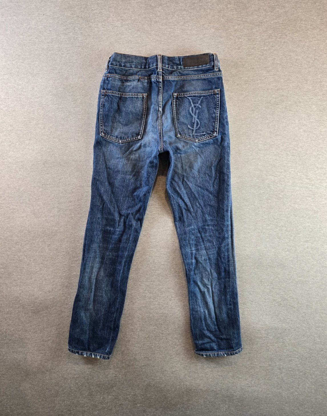 Jeans Yves Saint Laurent Uomo 44 (28x27) Stone Wash Gamba Dritta YSL Made Italy