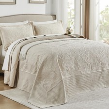 Alaska King Bedspread 132x 120, Oversized King Bedspread Extra Wide, 3 Piece ...