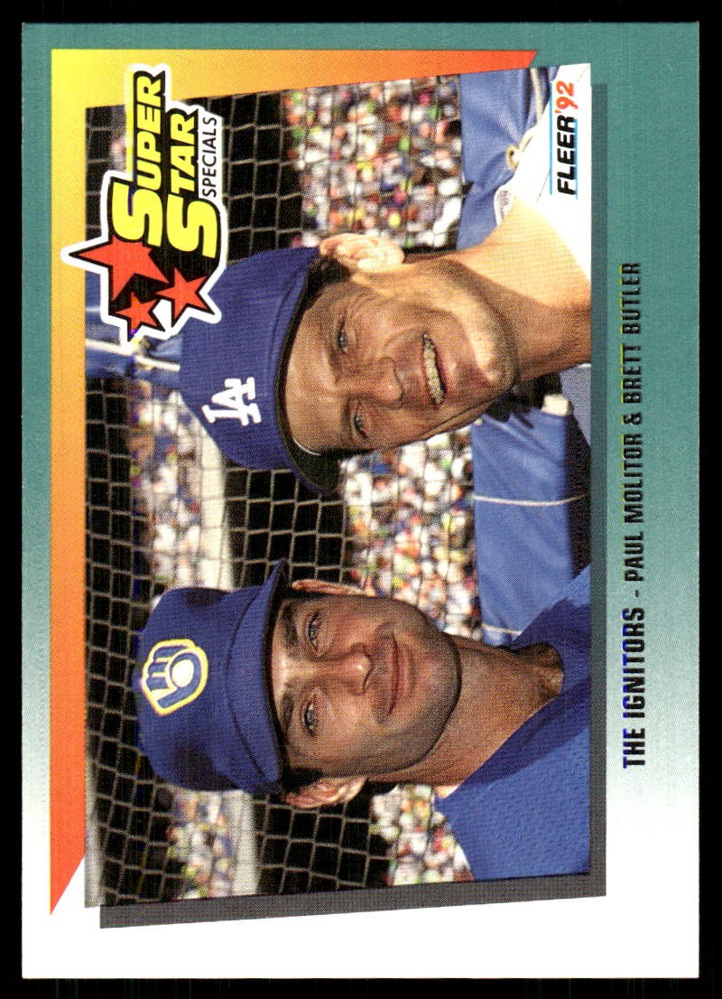The Ignitors (Paul Molitor / Brett Butler) 1992 Fleer #702 FREE SHIPPING
