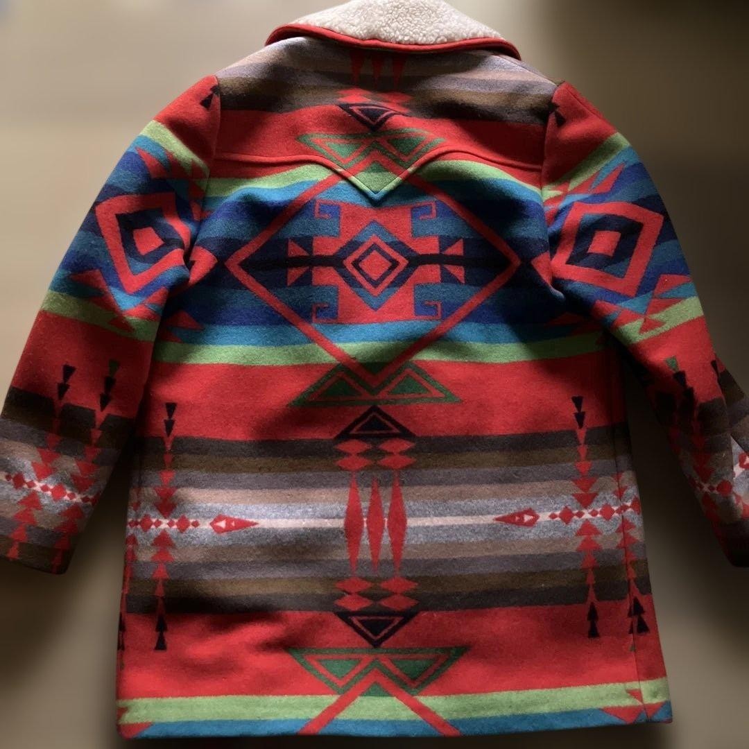 Pendleton Wool Coat 40 Geometric Pattern Multi-Co… - image 10