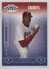 2004 Playoff Honors Rookie Credits Silver 22/50 Alfredo Simon #228 Auto 5c2