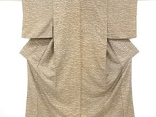 7092646: JAPANESE KIMONO / ANTIQUE KIMONO / SILK / HAND WOVEN TSUMUGI / GRASS