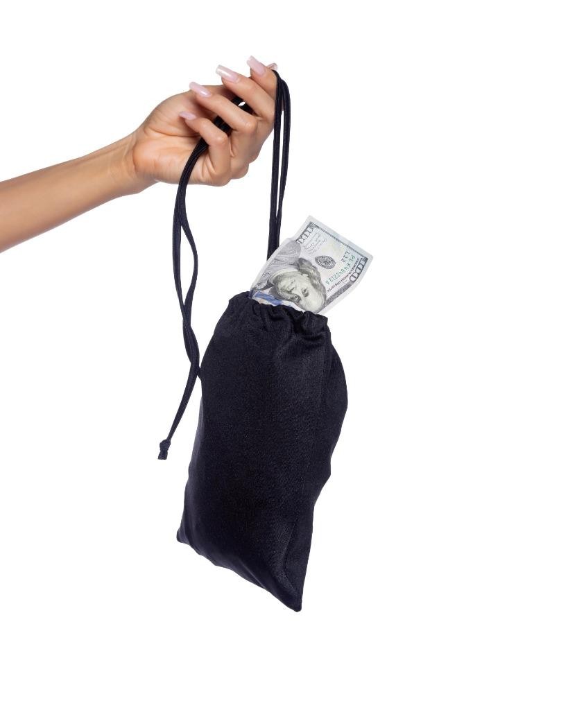 sexy ROMA spandex IRIDESCENT shiny DRAWSTRING money BAG cash POUCH coin PURSE