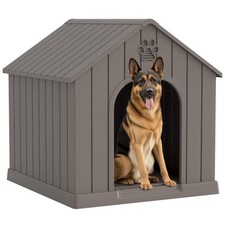 Fancyango Large Dog House for Medium Large Dogs Grey 36.2''L 38''W 38''H
