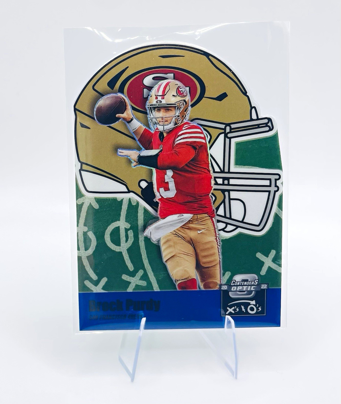 GREAT DEAL🚨2022 PANINI CONTENDERS OPTIC XS & OS BROCK PURDY ROOKIE RC BLUE /99