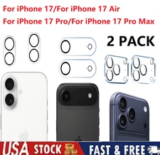 2x Camera Lens Protector For iPhone 17/Air/Pro/Max Tempered Glass Camera Cover