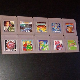 Nintendo Game Boy Lot of 10 Games: True Lies, NBA Jam, Ren & Stimpy (All Tested)