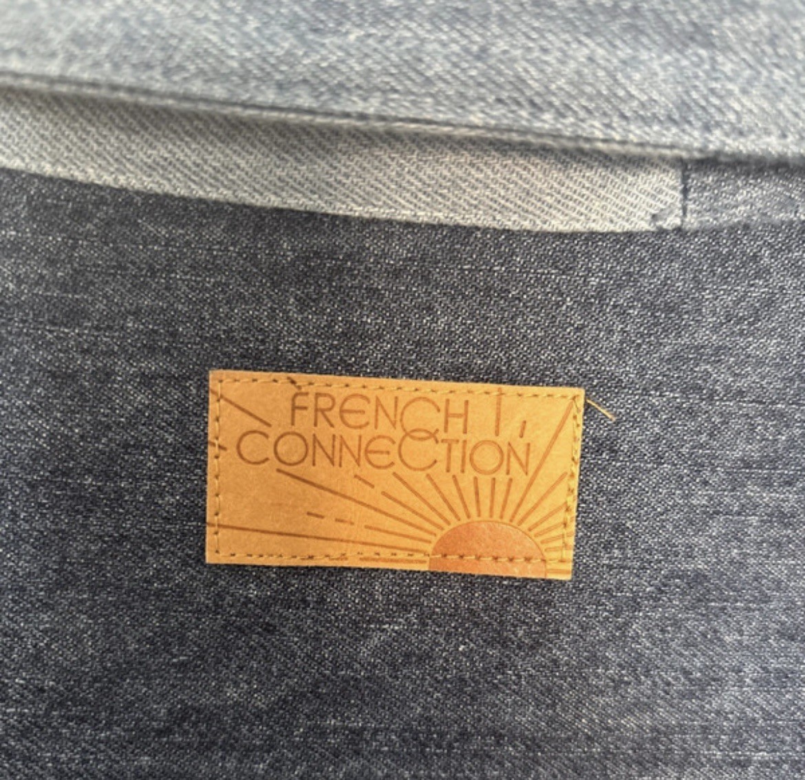 French Connection blue patchwork denim jacket Imm… - image 3