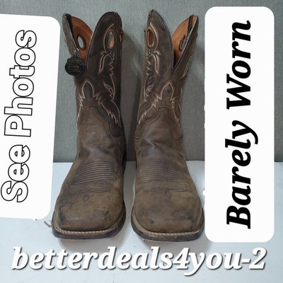 Dan Post Men's Abram Western Boots Size 16 D Brown Square Toe DP4562 Barely Worn