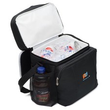 Bolsa de almuerzo MOJECTO refrigeradora mediana doble compartimento a prueba de fugas 600D negra