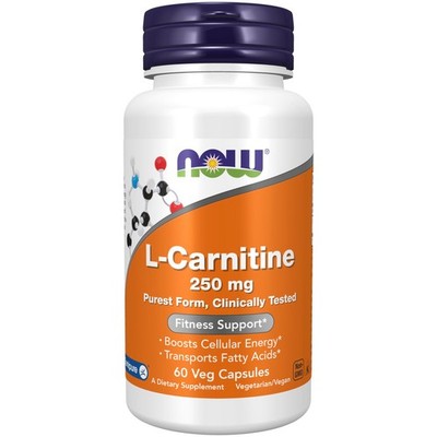 Now L Carnitine 250 Mg Vegan Non Gmo 60 Capsules Boosts Cellular Energy