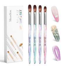 4Pcs Acrylic Nail Brush Set, Size 8/10/12/14/ Professional Nail Brushes for A...