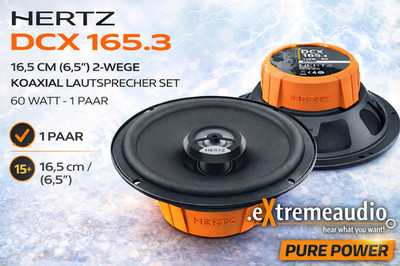 HERTZ DCX 165.3 16,5 cm (6.5'') 2-Wege Koaxial Lautsprecher  120 Watt - 1 Paar