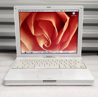 Vintage Apple A1133 iBook G4 1.33ghz 1gb Ram 40gb HDD Laptop Working 