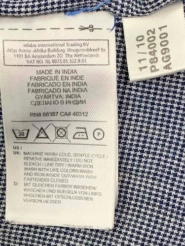 Adidas NEO Label Plaid  Vintage Sleeveless Hooded Shirt Vest Blue Check 2010,S. image 8