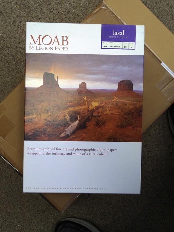 MOAB Lasal Photo Gloss Inkjet Paper  13x19"  270gsm  37 Sheets