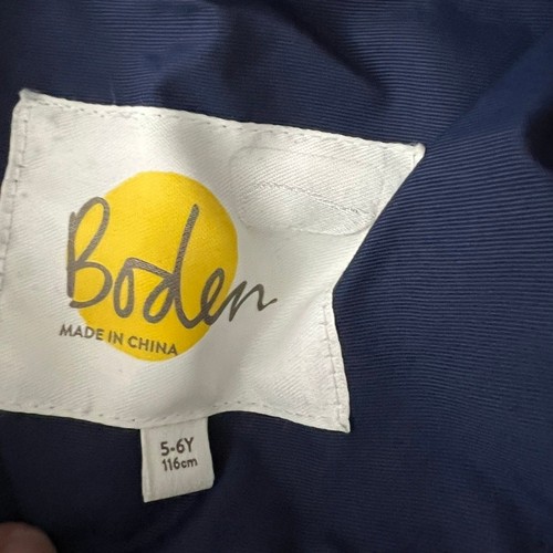 Boden Boys Raincoat Jacket Blue Size 5-6 Y - Picture 9 of 9