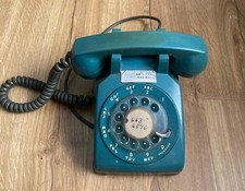 Téléphone de bureau bleu méditerranéen Western Electric vintage original 1956