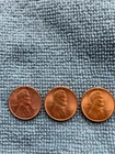 Lot Of 3 BU Lincoln Cents 1945-S, 1946-S, 1947-S