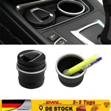Auto Aschenbecher mit LED Beleuchtung + Deckel Getränkehalter Universal DHL