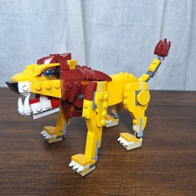 LEGO CREATOR: 3 In 1 Lot Of Lion And Dinosaur Built Complete Animal Set 