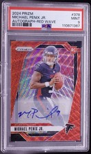 2024 Panini Prizm - Rookie Michael Penix Jr. #378 Red Wave Prizm Autographs /149