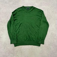 Tommy Hilfiger Knitted Jumper v-neck pullover knit sweater with embroidered