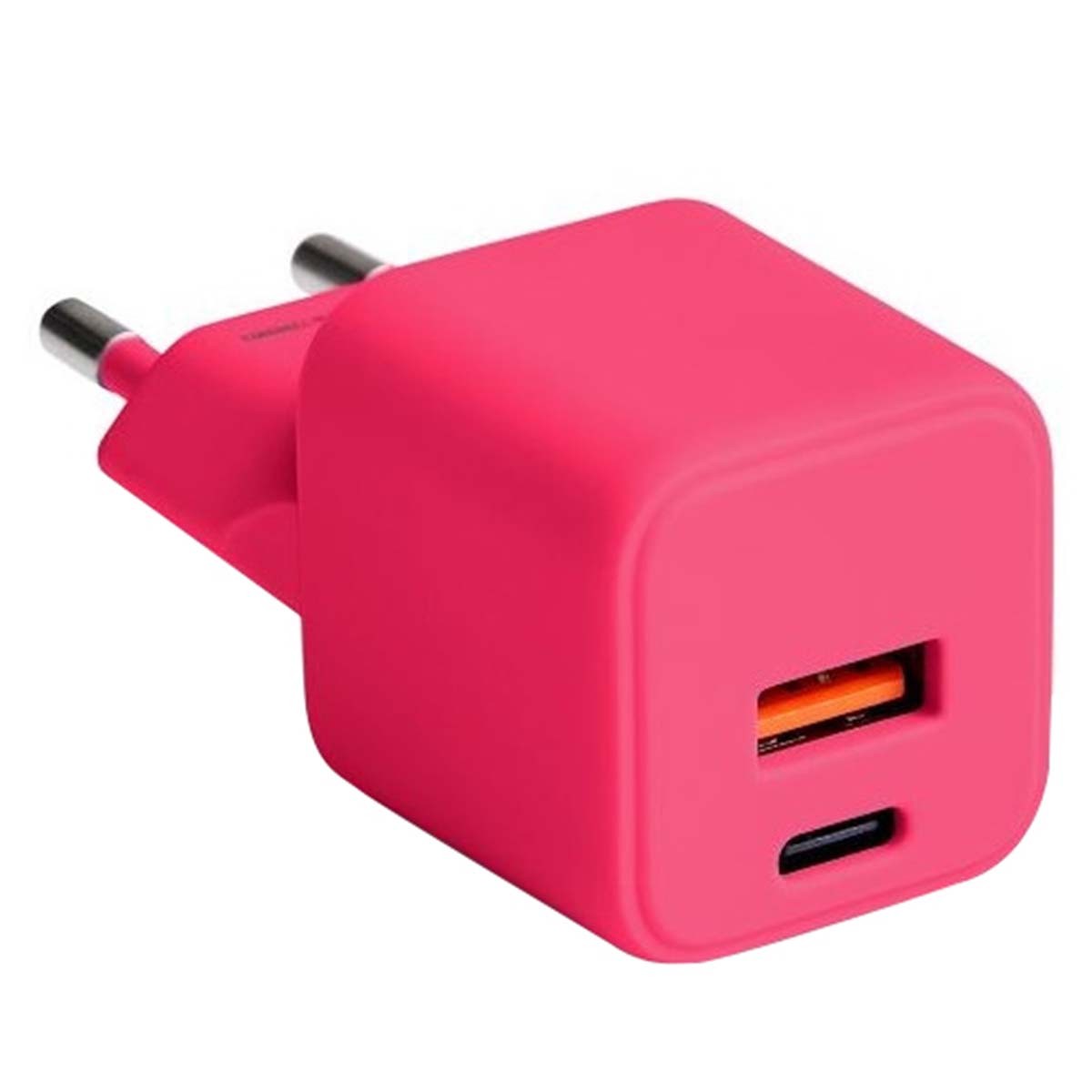 Chargeur Alimentation GaN Dual USB 18W USB-C 30W PD Rouge Forever