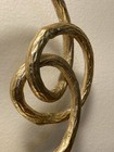 14” Modern Art Gold Looping Abstract Textured Sculpture Marble Base Heavy 4lbs. — photo 7