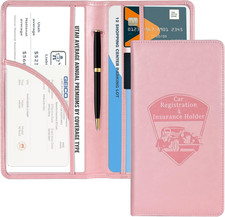 Car Registration and Insurance Holder - Vehicle Glove Box Car Organizer, Auto Tr