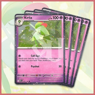 Pokémon TCG Promo Card Kirlia Cosmos Holo Foil 059 x4