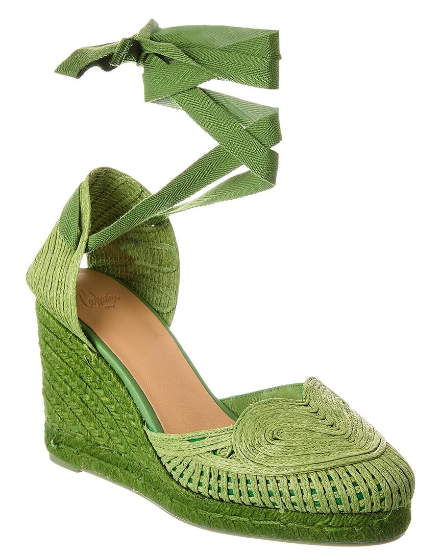 Castañer Cacia Wedge Sandal Women's Green 39