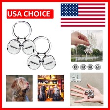 4 High-Quality Loud Copper Bells for Pet Collars - Stylish Silver Design
