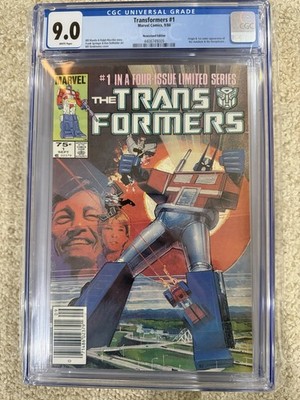 TRANSFORMERS #1 - MARVEL 1984 CGC 9.0 *NEWSSTAND * BILL SIENKIEWICZ * KEY ISSUE!