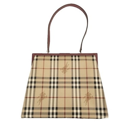 Burberry Folding Framed Haymarket Nova Check Shoulder Bag Hobo Purse Y2K