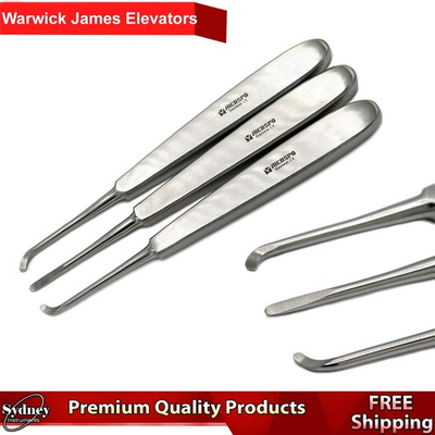 #ad Dental Warwick James Elevators Set Of 3 Root Extraction Tooth Loosening Tools CE AU $20.92