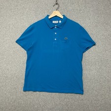 Lacoste Polo Shirt Men's Size 4 US M Fits Small Blue Short Sleeve Cotton